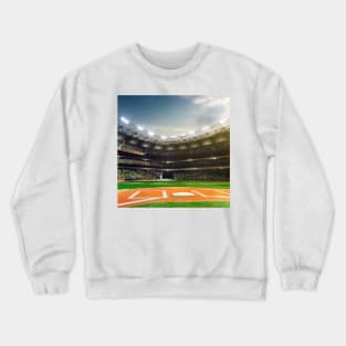 Professional Baseball Stadium Arena In Sunlight Crewneck Sweatshirt